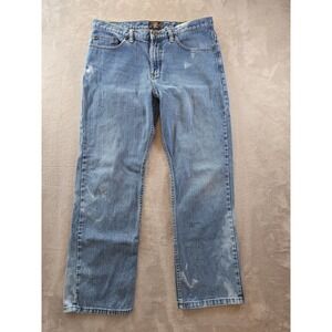 Pintlar Jeans Mens 32x30 Blue Denim Straight Leg Distressed *Read